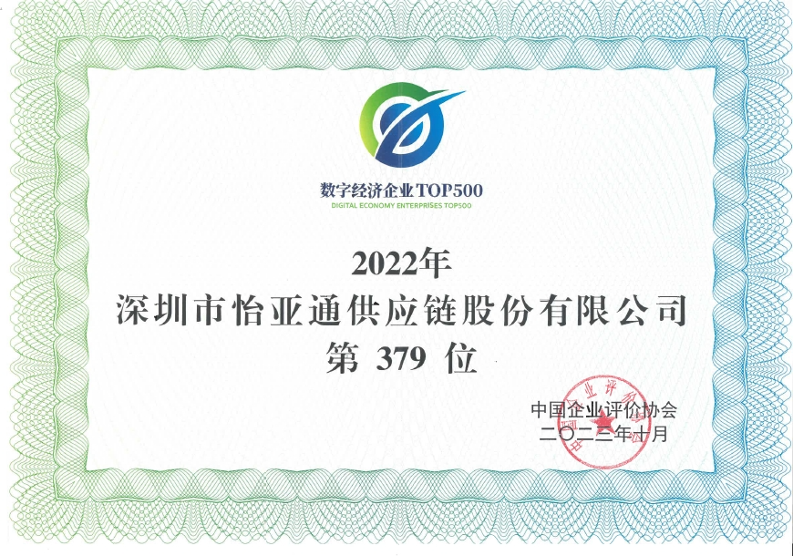 jdb电子娱乐官网入围“数字经济企业TOP500”榜单